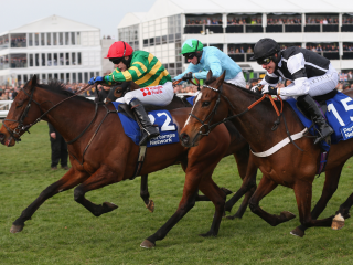 The front three from the Pertemps Final at the Cheltenham Festival are back in today's final race on the Aintree card